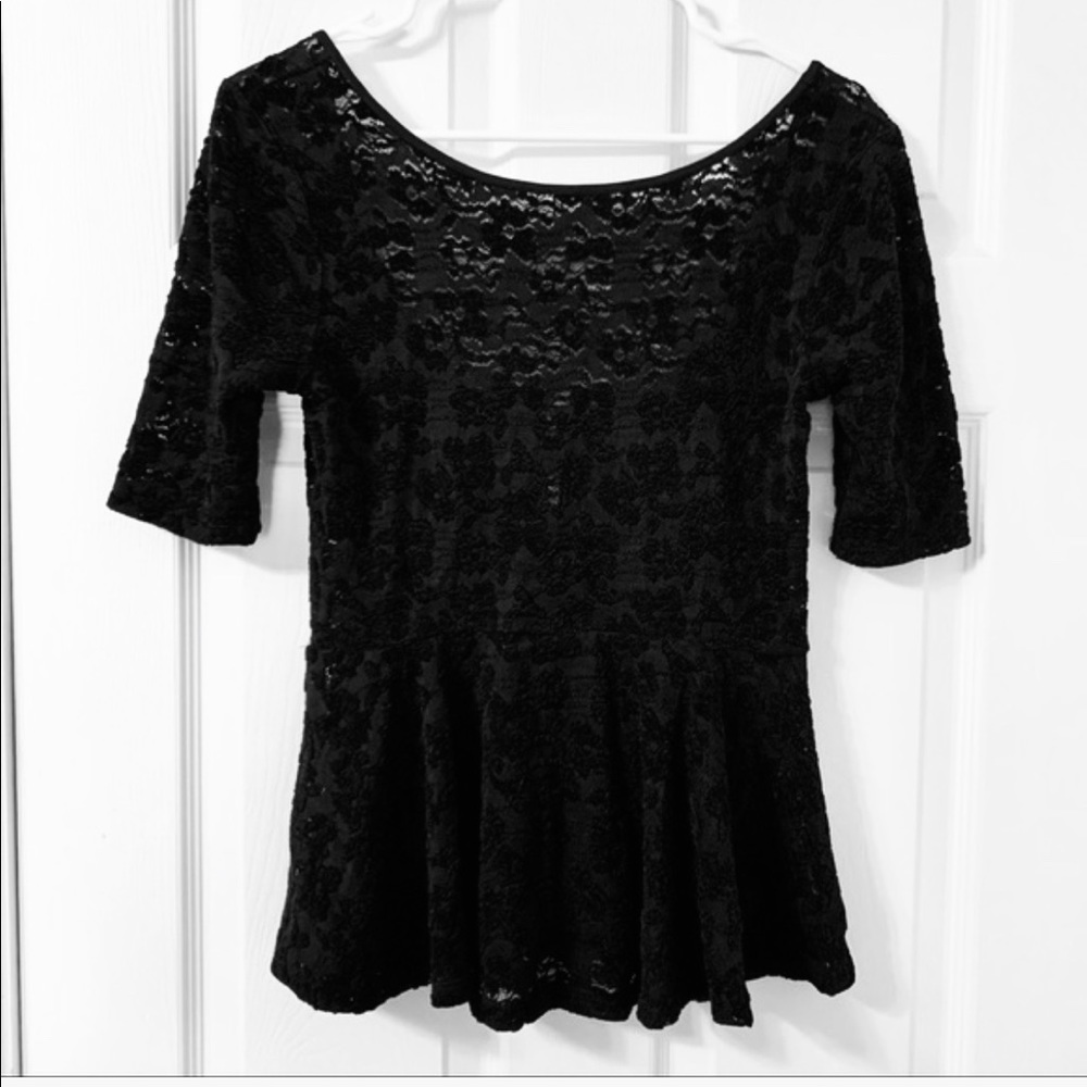 Free People Peplum Top with Cut Out Back NWOT
